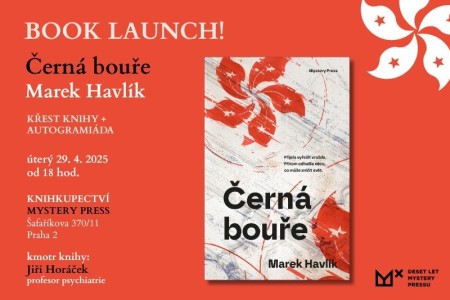Zveme vás na BOOK LAUNCH thrilleru Černá bouře