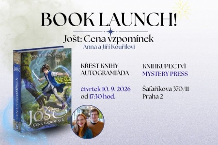 Zveme vás na BOOK LAUNCH novinky Jošt: Cena vzpomínek!