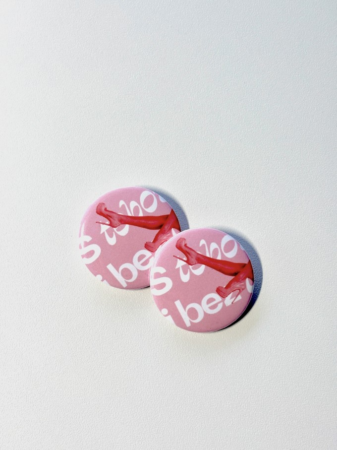 Placka Magnolia | růžová - nápis